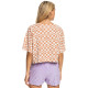 Roxy Γυναικεία κοντομάνικη μπλούζα Power Check - Crop Oversized T-Shirt